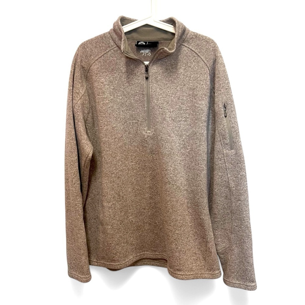 Polar King quarter zip mock neck fleece interior pullover w/pocket size large